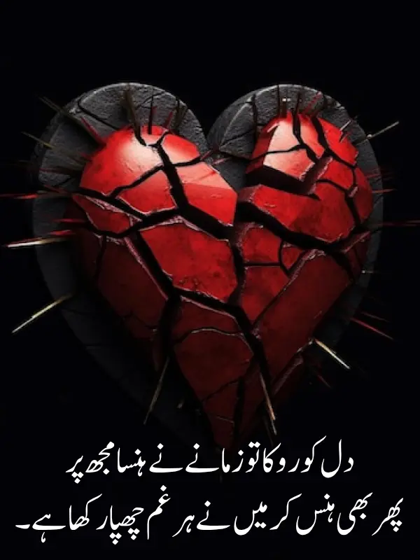 Heart broken poetry in Urdu 2 lines