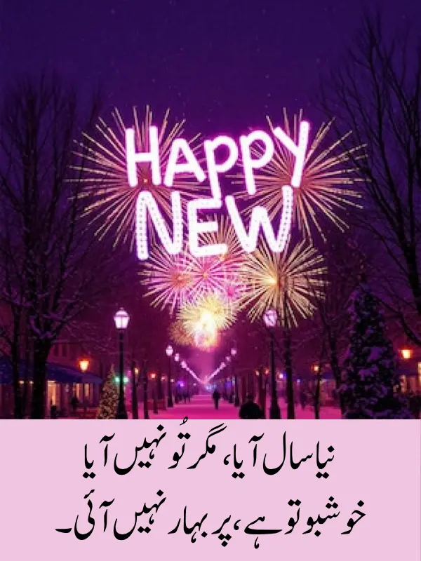 New Year Shayari in Urdu text