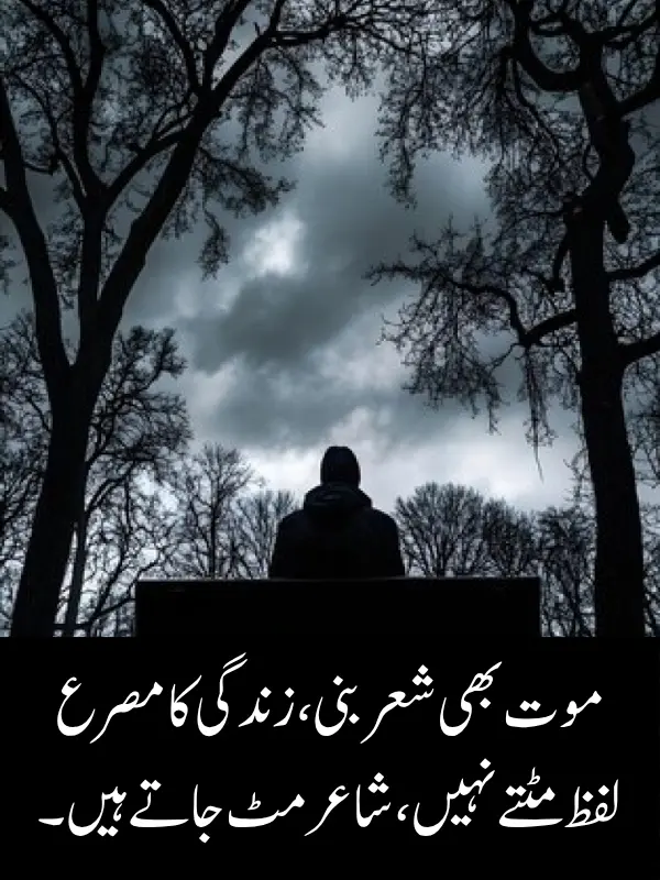 Sad Death Poetry In Urdu 2 Lines Text